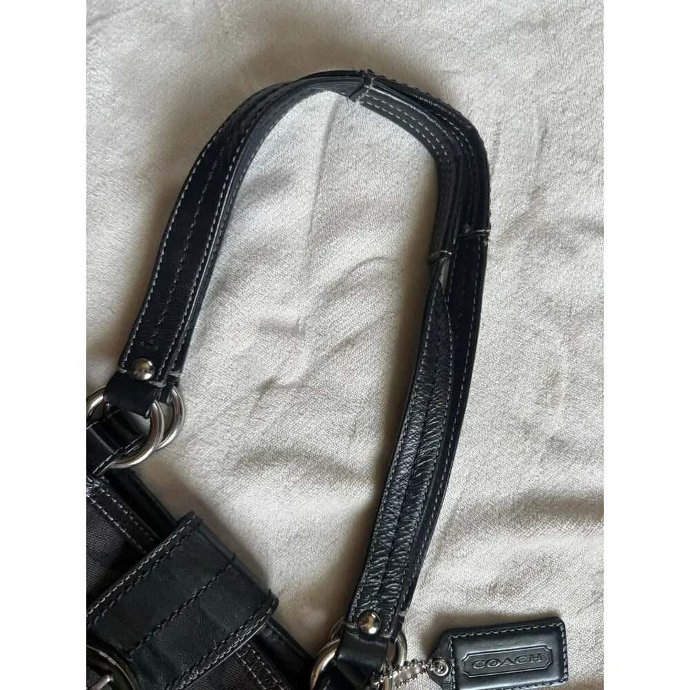Coach Soho Signature East West Buckle Tote Shoulder Bag F18750